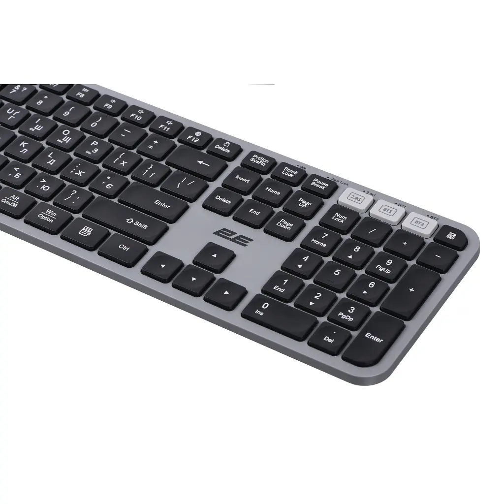 Клавіатура 2E KS240 Wireless USB/Bluetooth UA Grey (2E-KS240WG_UA) - фото 7