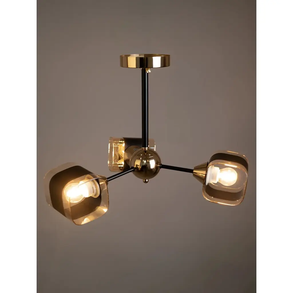 Люстра Brille LK-739C/3 E27 BK+GL - фото 4