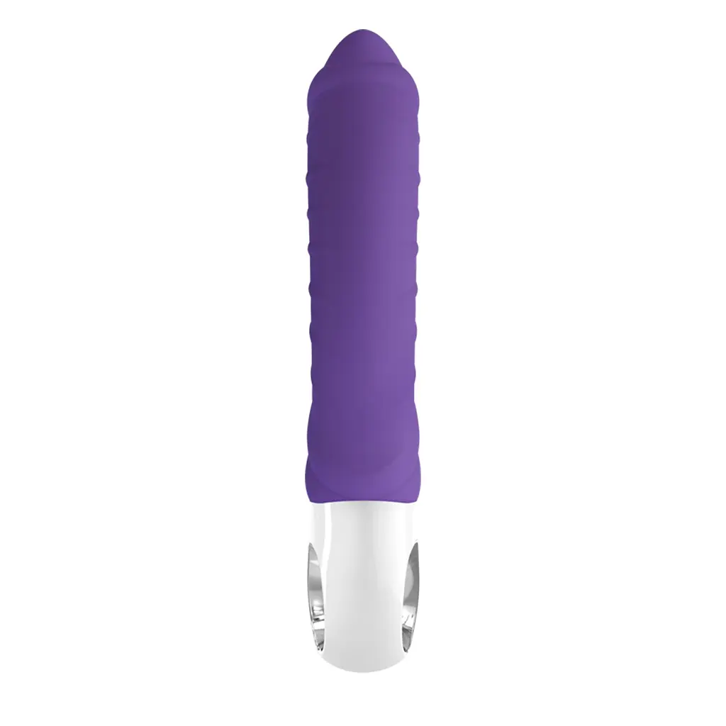 Вібратор для точки G Fun Factory TIGER violet, ребристий, підходить для анальної стимуляції - фото 4