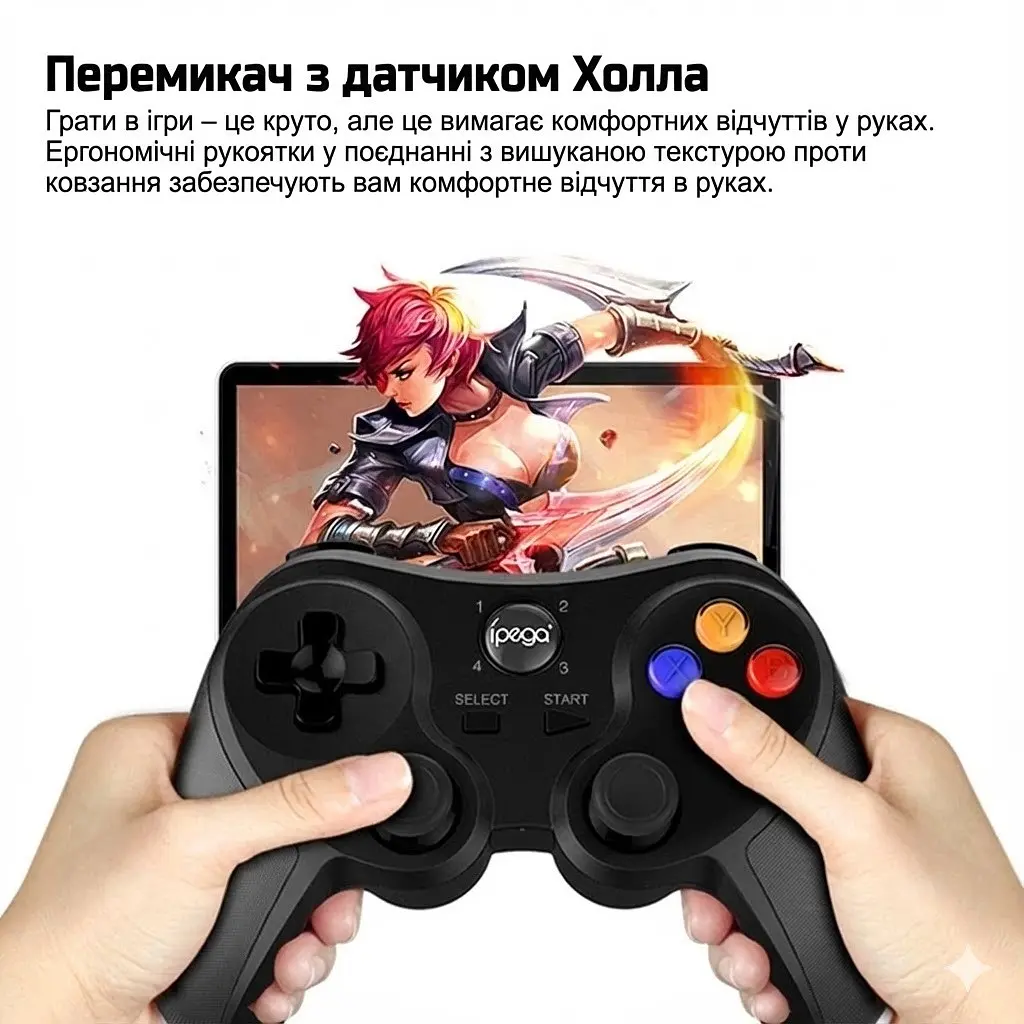 Геймпад iPEGA PG-9078 Bluetooth, бездротовий джойстик для Android, iOS, ПК, універсальний, чорний - фото 6
