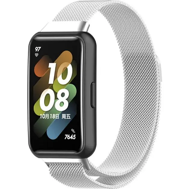 Ремінець DK для Huawei Band 7 Metal Milanese Loop Magnetic (silver) - фото 2