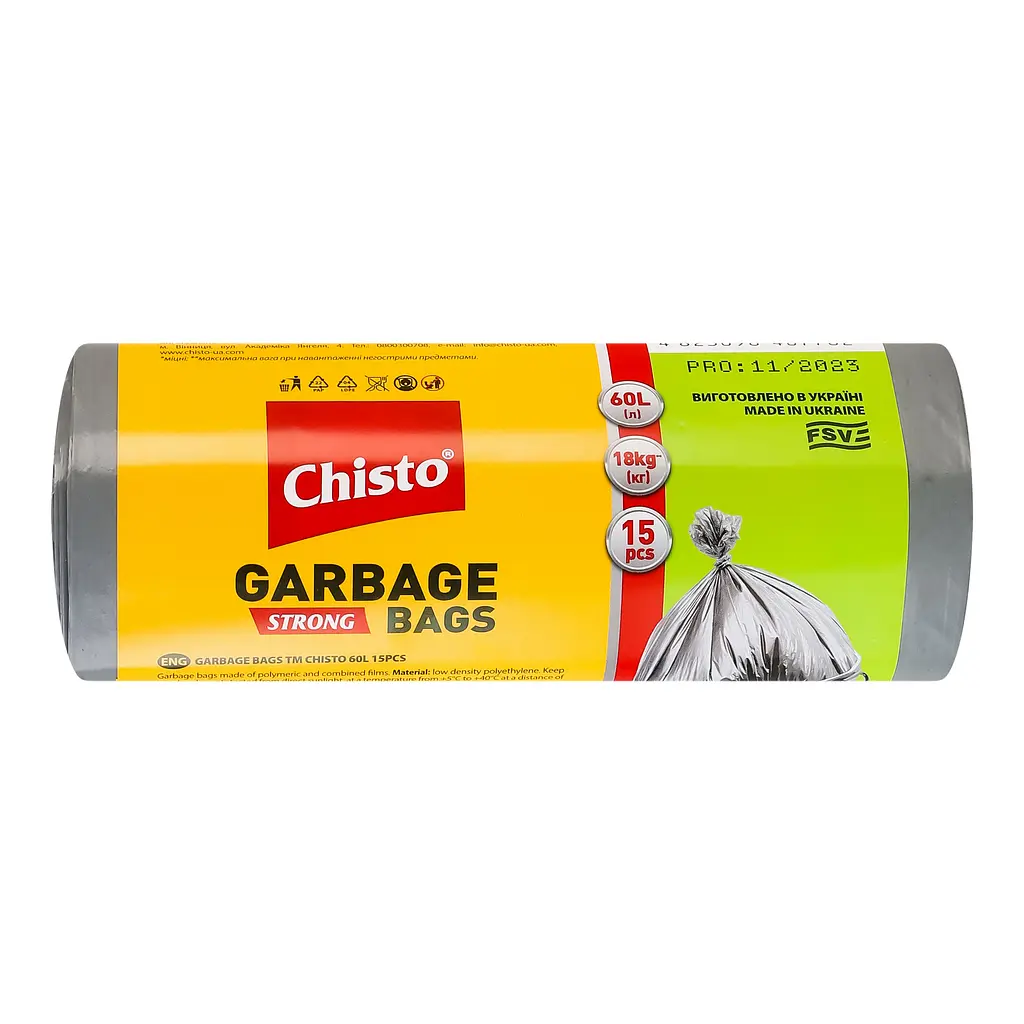 Мішки для сміття Chisto Strong, 60 л, 15 шт. - фото 4