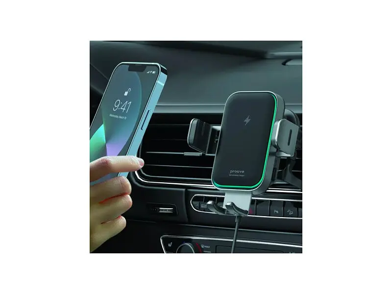 Автомобільний тримач для смартфона Proove Triple Clamp Pro 15W Gray (WHTP15010001) - фото 7