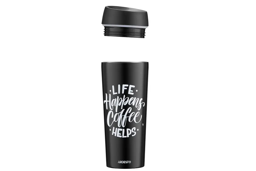 Термокухоль Ardesto Coffee Time 450 мл Чорний AR2645BC - фото 4