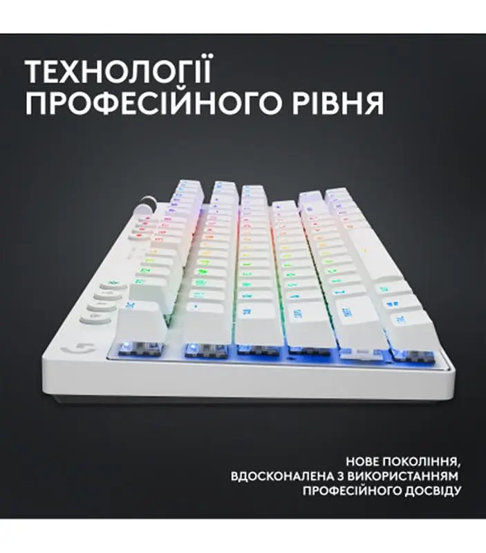 Клавиатура беспроводная Logitech G Pro X TKL Lightspeed White Tactile (920-012148) - фото 8