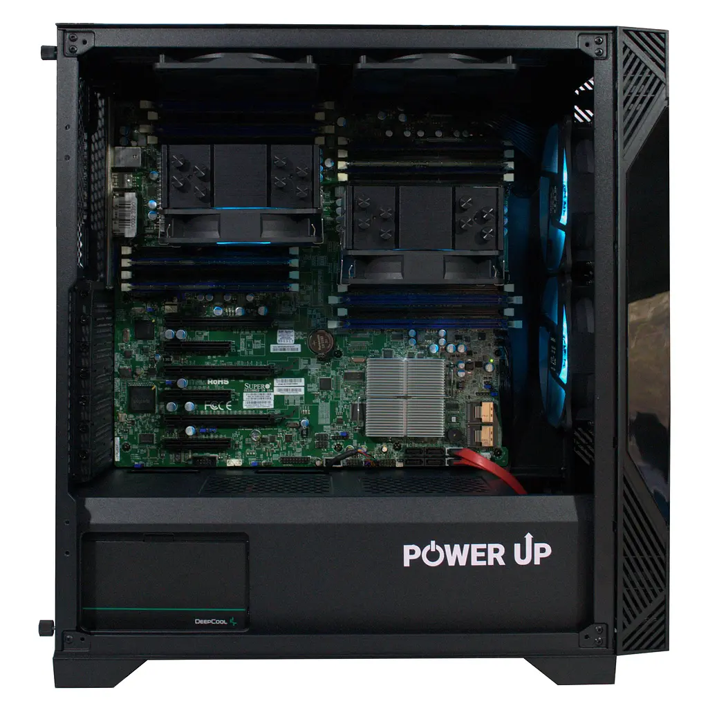 Сервер двопроцесорний Tower Power Up #58 Xeon E5 2680 v4 x2/128 GB/SSD 4TB/Int Video - фото 3