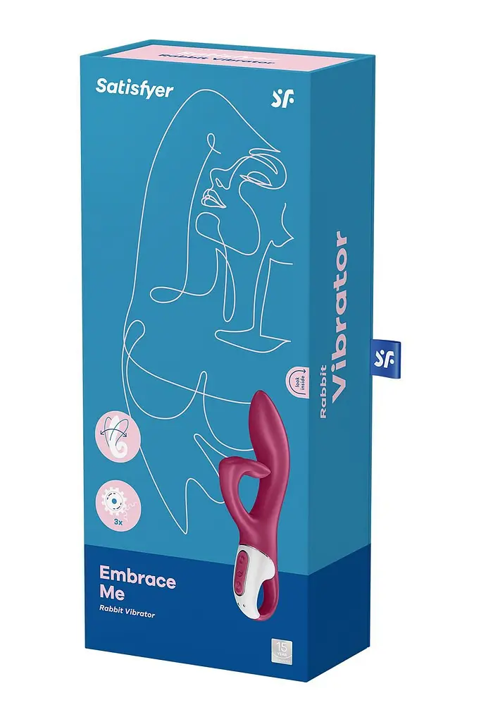 Вібратор-кролик із потрійним відростком Satisfyer Embrace me Berry, 2 мотори, діаметр 3,6 см - фото 7