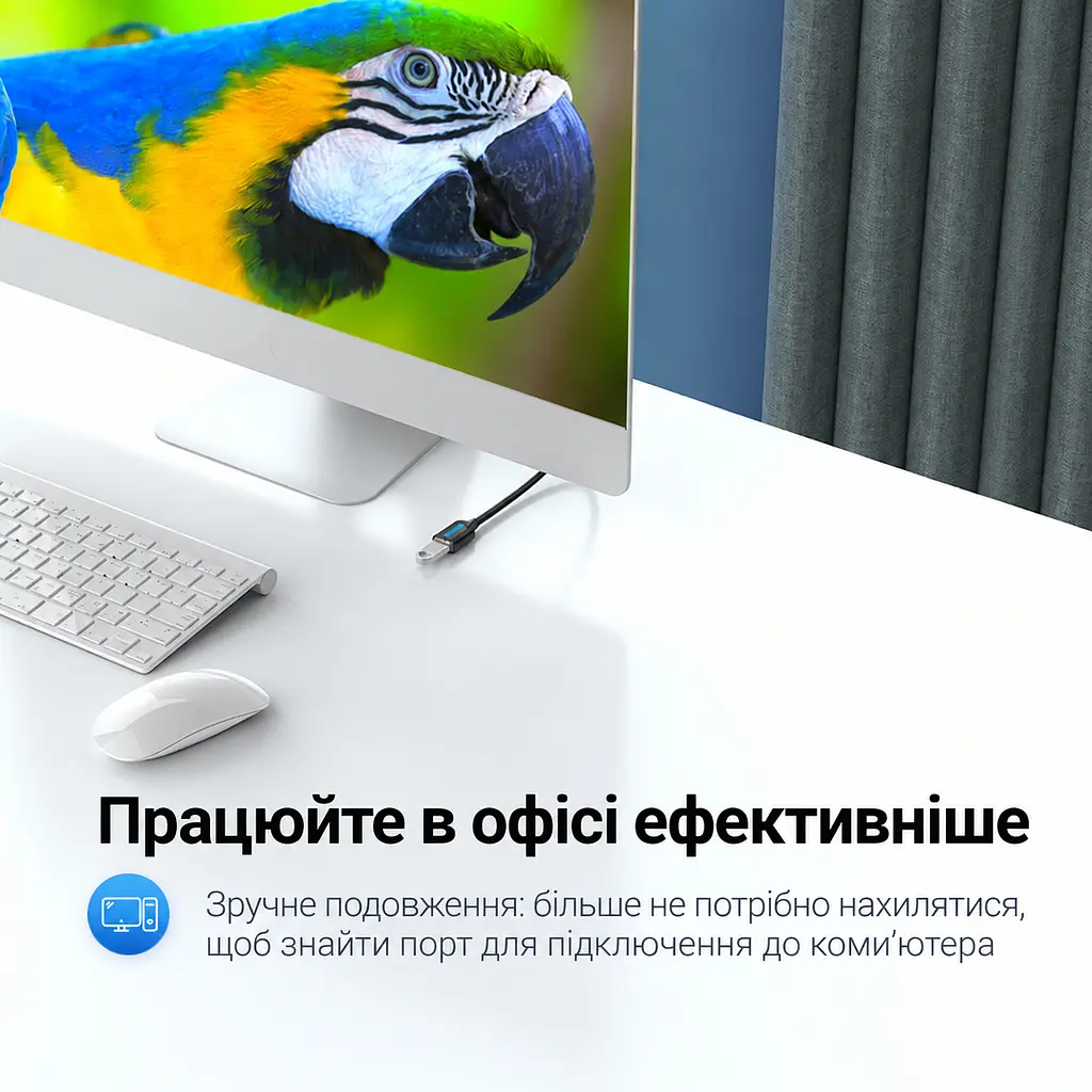 Кабель-подовжувач Vention CBHBF USB 3.0 Type-A 1 м чорний (CBHBF) - фото 12