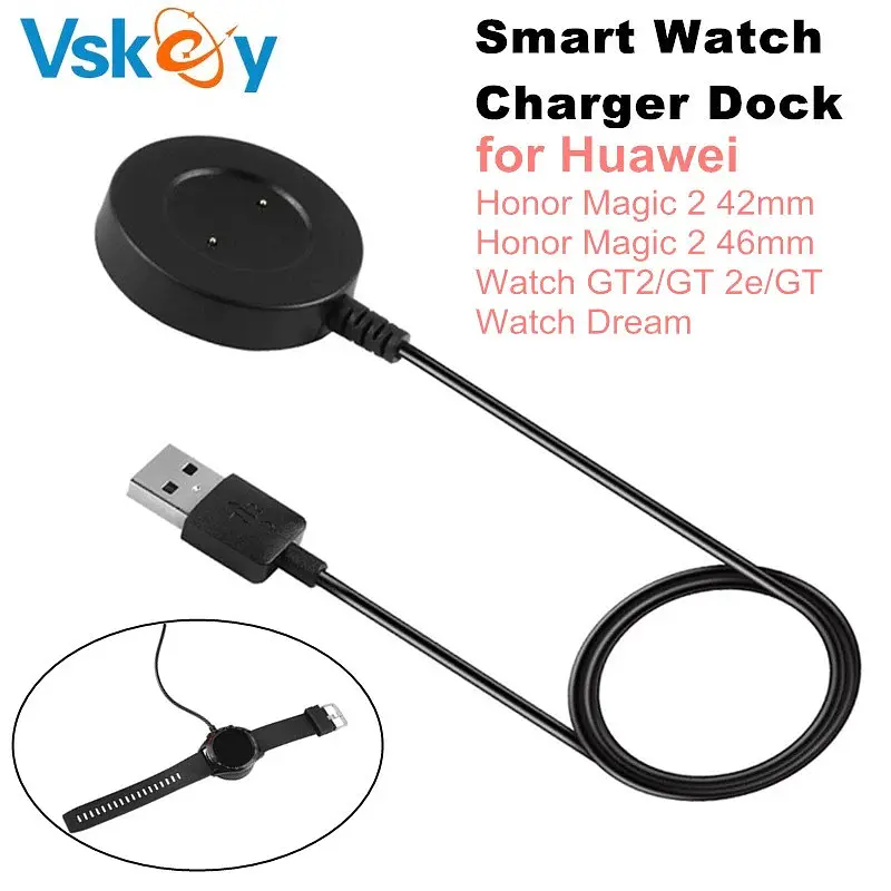 Зарядний пристрій Amazfeel для смартгодинника Huawei GT2/ GT 2e/ GT/ Honor Magic/ Watch 2 42 46 мм Black - фото 2