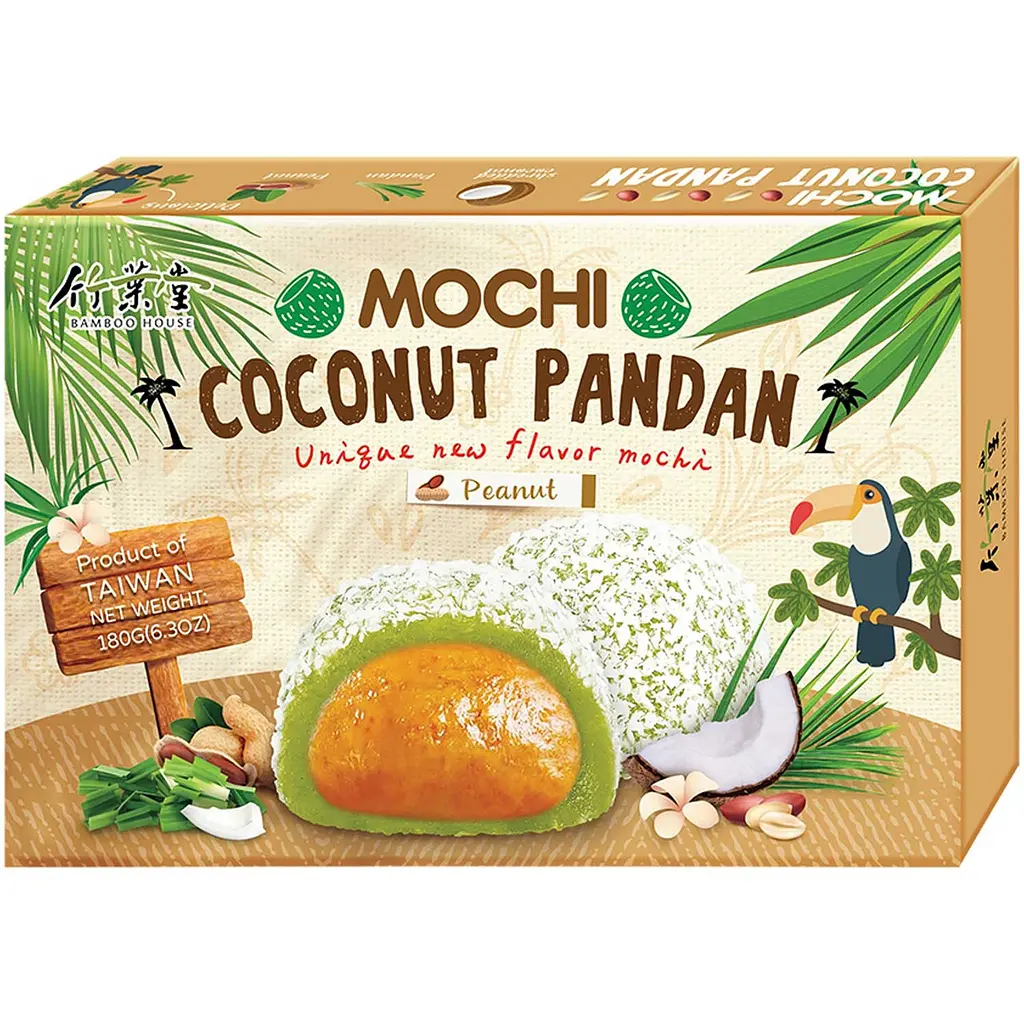 Моті Bamboo House Mochi Coconut Pandan Peanut 180g