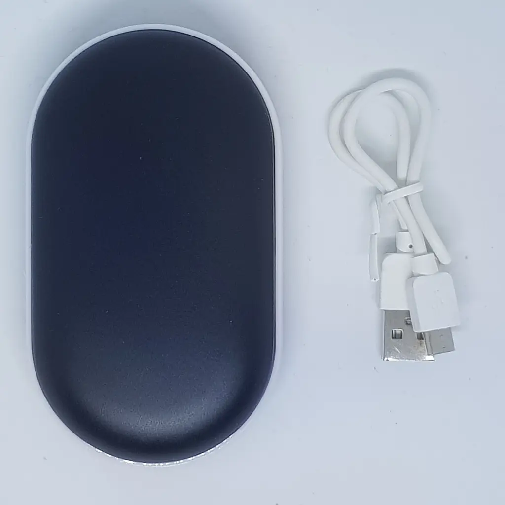 Кишенькова USB грілка обігрівач для рук Power Bank 5000 мАч чорна - фото 4