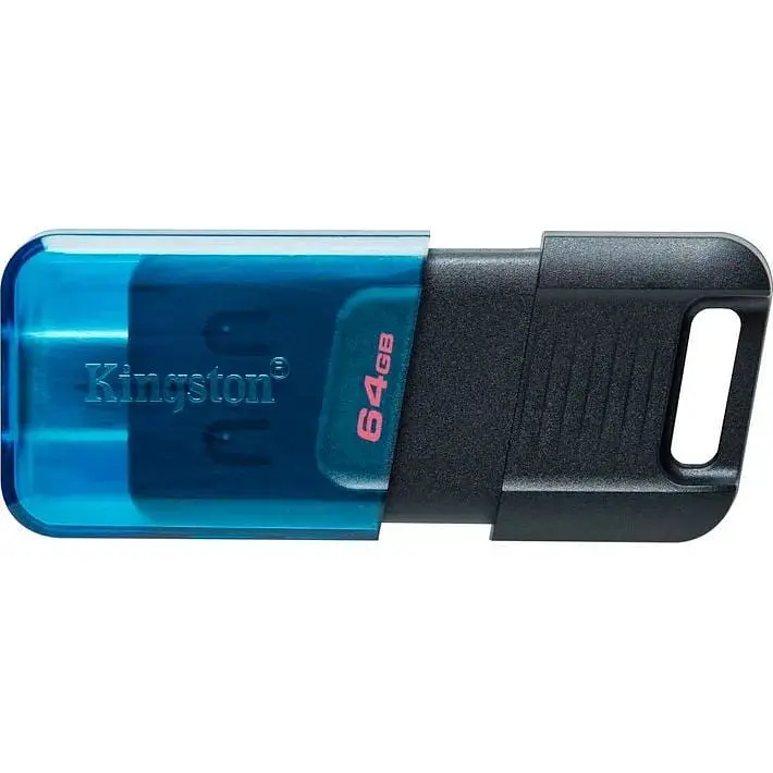 USB флеш-накопитель Kingston DataTraveler 80 M 64GB USB-C 3.2 Gen 1 Blue/Black (DT80M/64GB) [91624] - фото 2