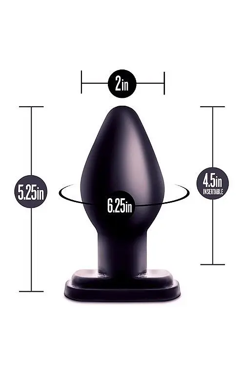 Анальна пробка Blush Anal Adventures XL Plug, 13.3 см (чорний) - фото 6