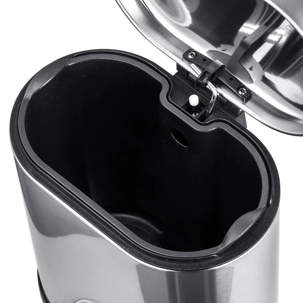 Відро для сміття з плавним закриттям овальне Mixxus Premium Topper-TC0205 SS Color 5л нержавіюча сталь MI7059, Нержавіюча сталь - фото 4