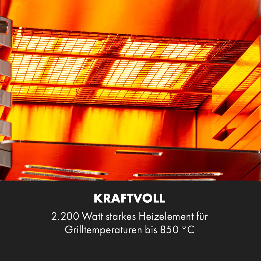 Высокотемпературный гриль Klarstein Hannibal 2200 Вт (10034803) - фото 9