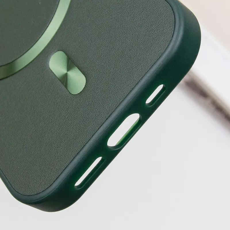 Шкіряний чохол SnapCase with MagSafe для Apple iPhone 14 Pro (6.1) Green - фото 7