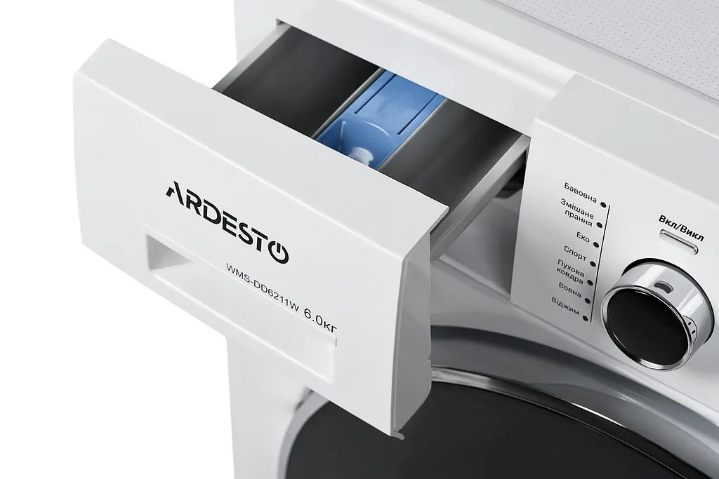 Пральна машина Ardesto WMS-DD6211W Direct Drive/6кг/1200/А+++/14 програм/дисплей/біла/48см (WMS-DD6211W) - фото 4