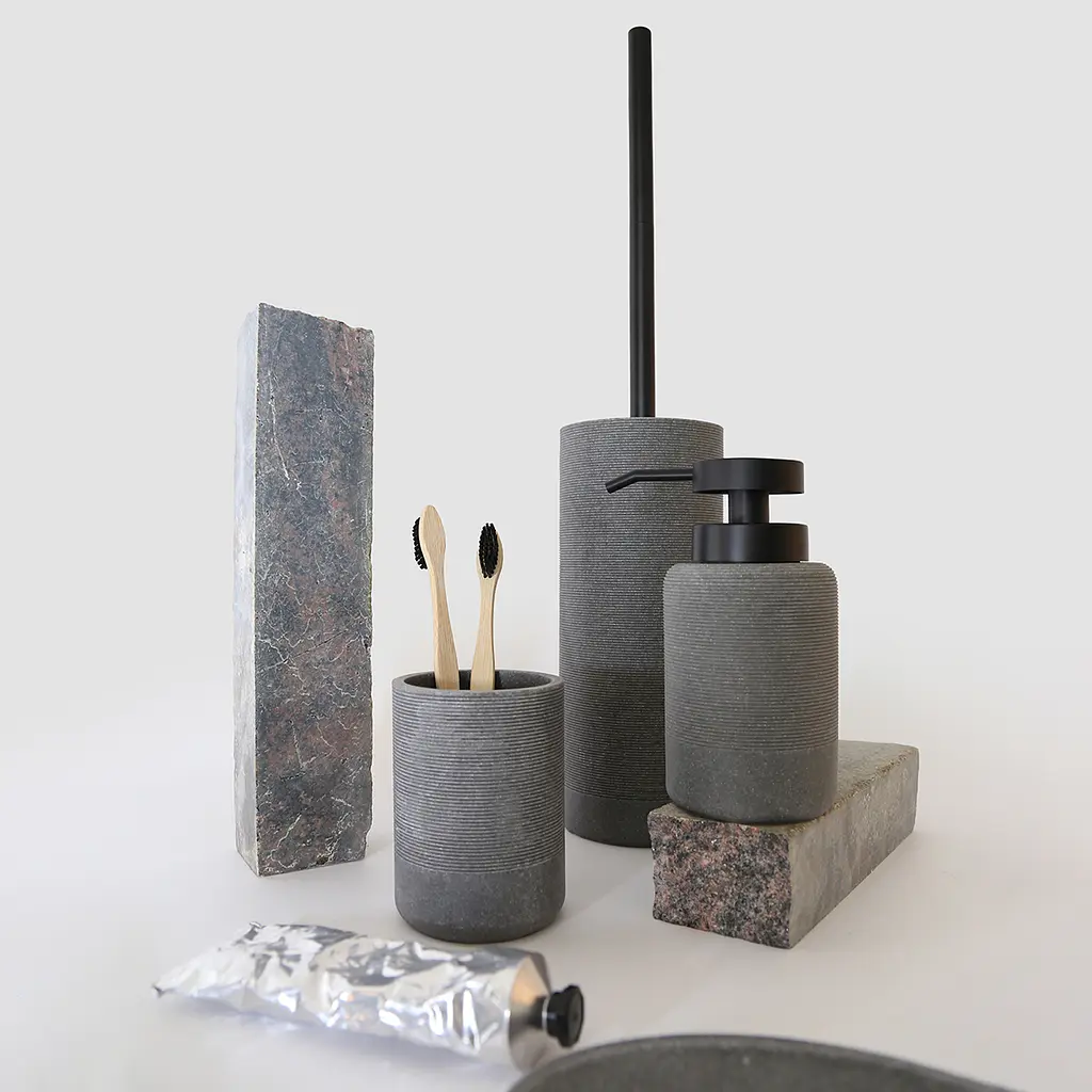 Комплект аксесуарів для санвузла МВМ My Home London сірий (MVM-MH-44 GRAY) - фото 10