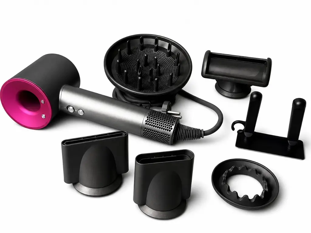 Фен для волосся No brand Super hair Dryer 1600 Вт Сіро-рожевий (2104619555) - фото 2