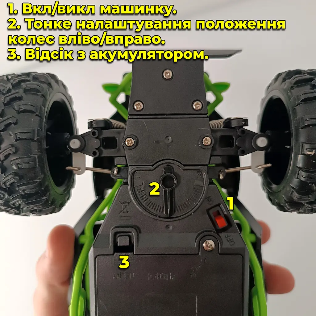 Машинка Багги с дистанционным управлением X-Craze 15+ км/ч Зеленая - фото 4