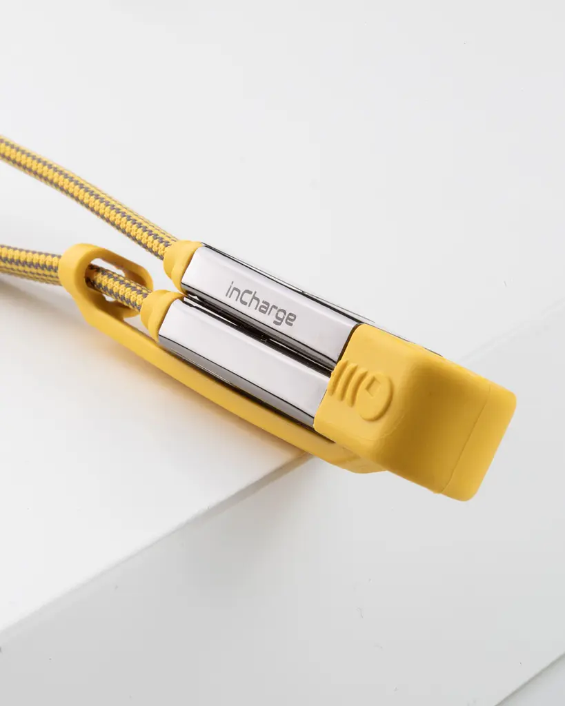 Кабель Rolling Square 6in1, inCharge XL 2 м, жовтий (XLM03R) - фото 6