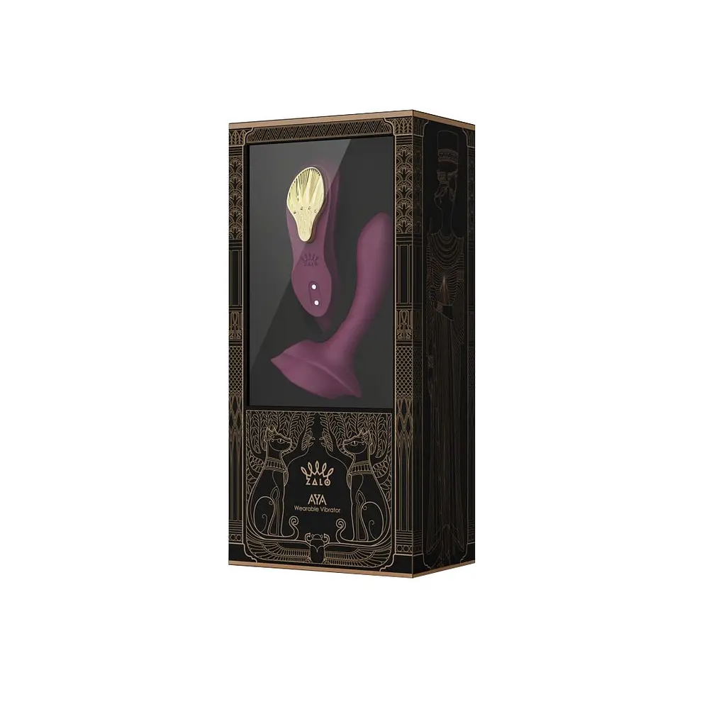 Смарт-вібратор у трусики Zalo - AYA Velvet Purple, насадка та пульт ДК - фото 9