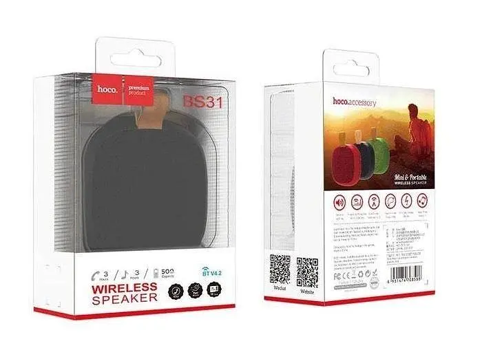 Колонка Hoco BS31 Bright sound sports wireless speaker портативна бездротова чорна - фото 6
