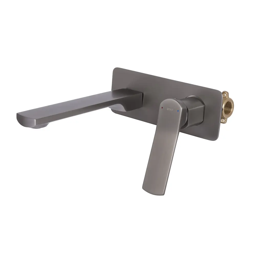 Смеситель для умывальника Qtap Slavonice скрытого монтажа QTSLA273GMB45920 Gunmetal Black PVD Шлифованный черный хром - фото 3