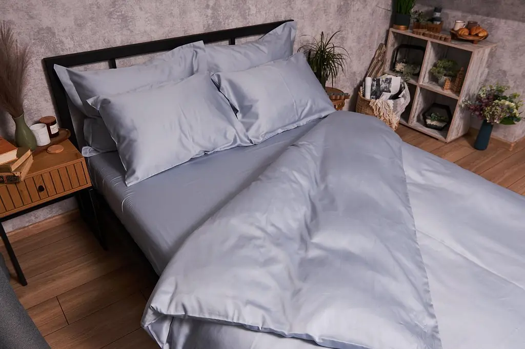 Комплект постельного белья Moon&Star Satin Premium Skyline евро 200х220 см наволочки 2х50х70 см - фото 5