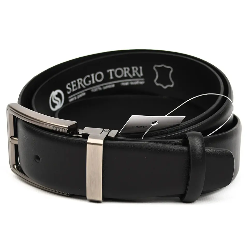 Кожаный ремень Sergio Torri классика гладкий 35 мм 125 см acs0032065 - фото 3