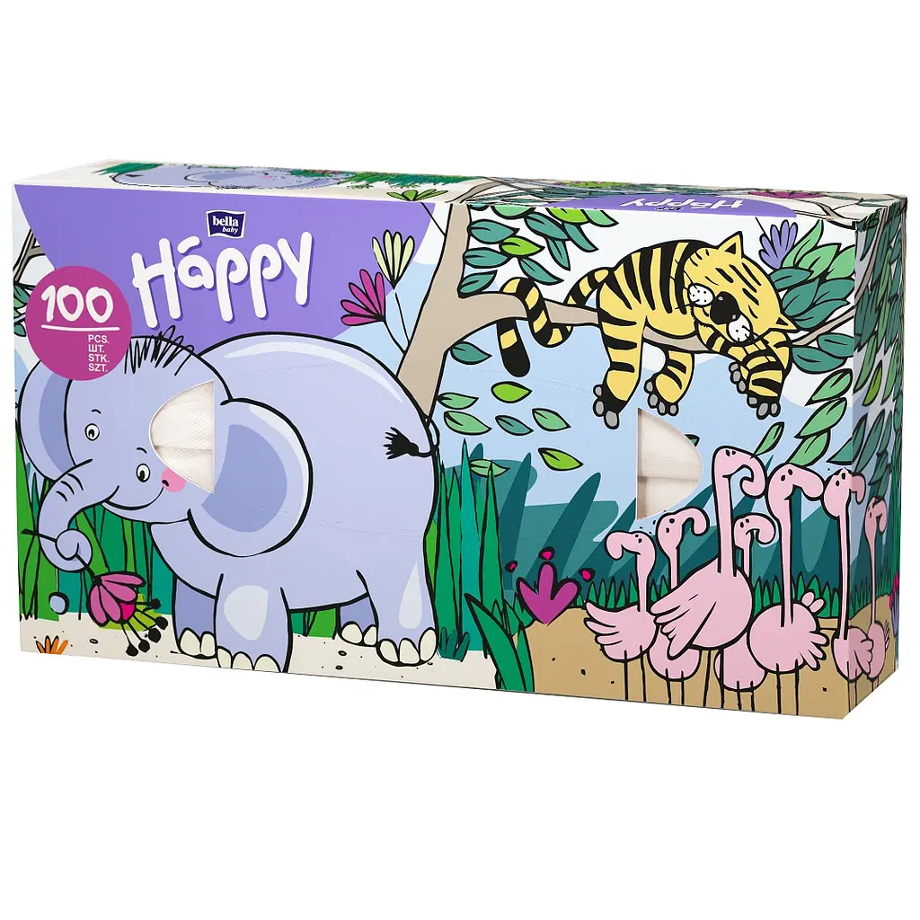 Носовички двошарові Bella Baby Happy, в асортименті, 100 шт. - фото 2