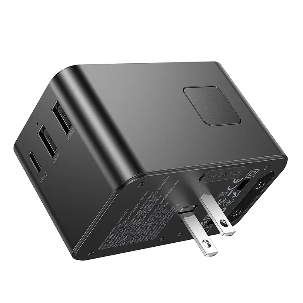 Мережевий зарядний пристрій Hoco AC18 2 USB/ Type-C PD 35W чорний - фото 6