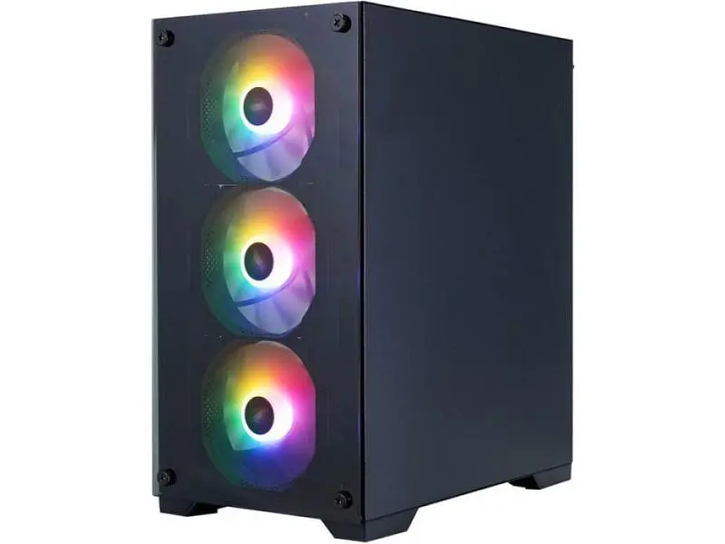 Корпус 1stPlayer X2-M-BK-4F7 Black - фото 3