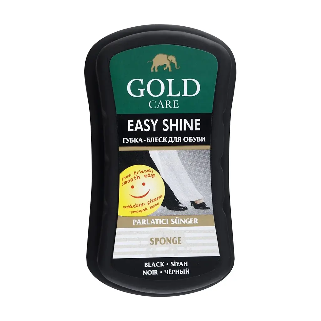 Губка для взуття GoldCare Блиск Чорна (8697704020636)