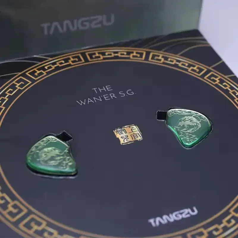 Вакуумные наушники Tangzu Wan'er Jade Green с динамическим излучателем зелени. - фото 7