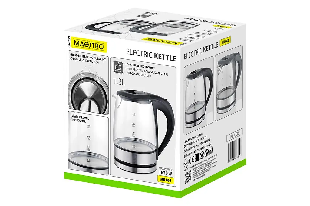 Електрочайник скляний Maestro MR-062-GREY 1.2л 1630 Вт сірий - фото 5