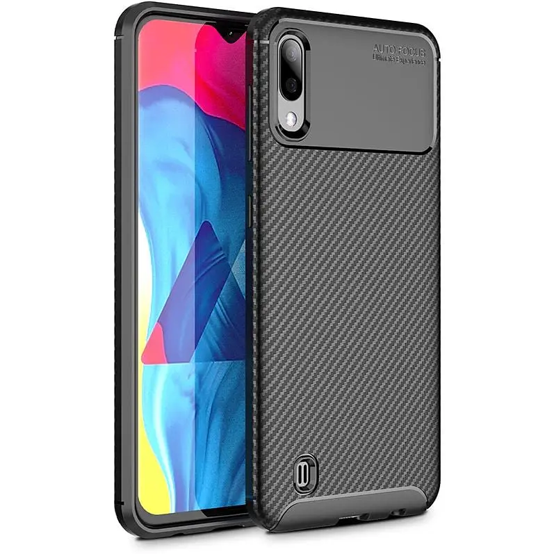 Чохол-накладка Toto TPU Carbon Fiber 1.5 mm Case Samsung Galaxy M10 Black - фото 2
