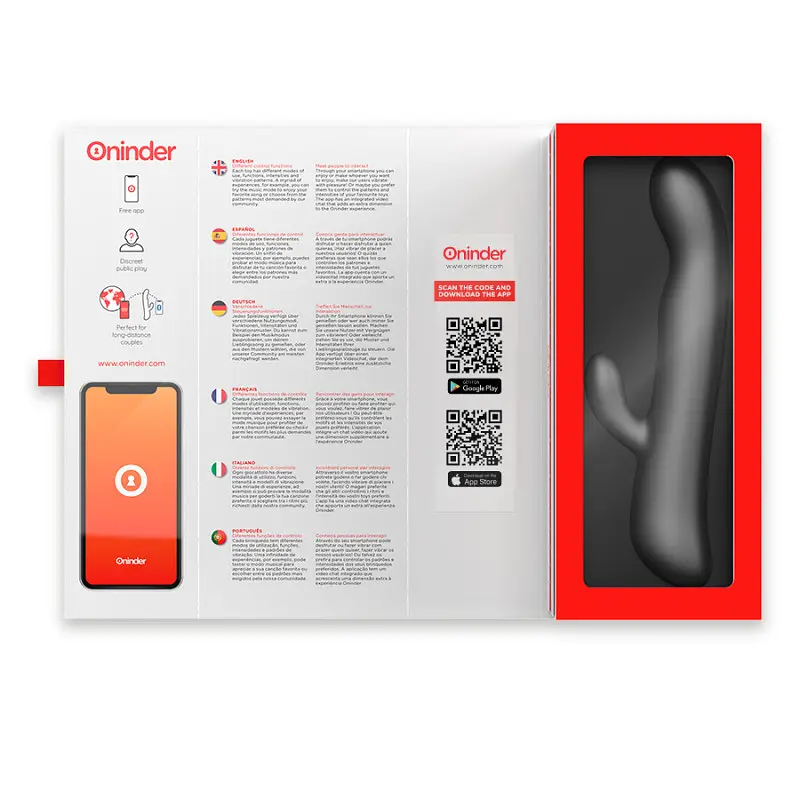 Смарт вібратор-кролик з рухливою голівкою VIBRATION ROTATION, колір: чорний Oninder (Іспанія) Oninder O937676 103051 - фото 2