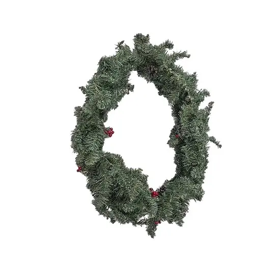 Гірлянда декоративна Black Box Trees Creston Frosted штучна з декоративними шишками та ягодами 270 см зелена (8718861153026) - фото 4