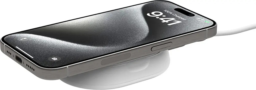 Зарядний пристрій BELKIN 15Вт Magnetic Stand Qi2, білий (WIA008VFWH) - фото 7