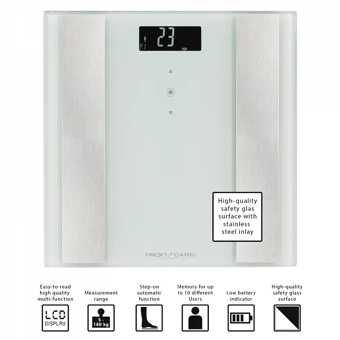Підлогові ваги Profi Care PC-PW 3007 FA 8в1 White - фото 3