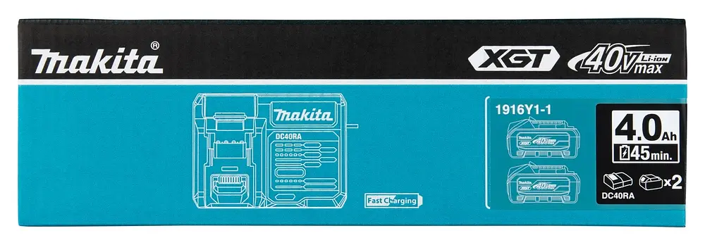 Набір акумуляторів BL4040F (2 шт) та зарядний пристрій для продукції Makita XGT 40 В (1916Y1-1) - фото 5