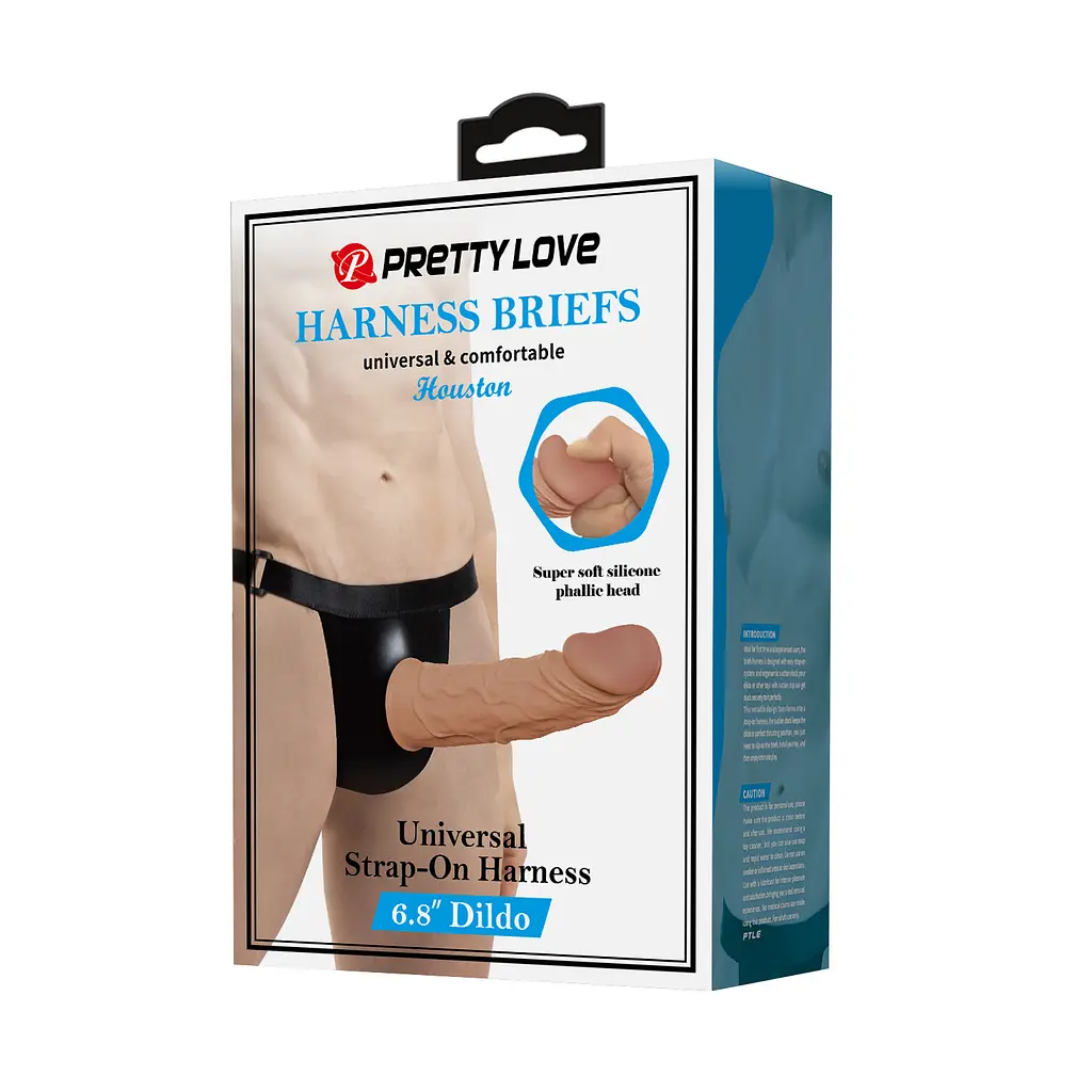 Страпон - Pretty Love Harness Briefs Houston 6.8" - фото 3