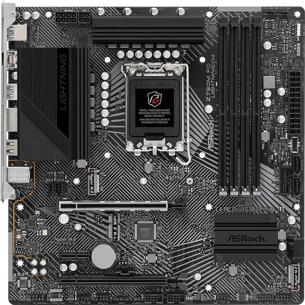 Материнська плата ASRock Z790M PG Lightning/D4 LGA 1700 (Z790M PG Lightning/D4) Б/В - фото 2