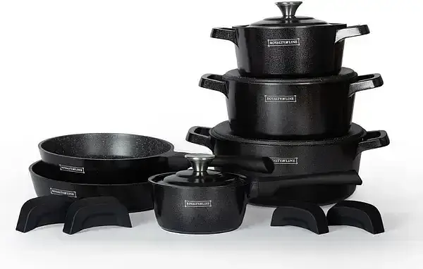 Набор кастрюль Royalty Line RL-OS1014M антипригарное покрытие 14 предметов - фото 2