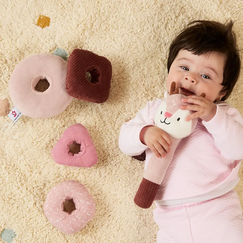 Текстильна пірамідка з брязкальцем Miniland Baby Deer (97374) - фото 3