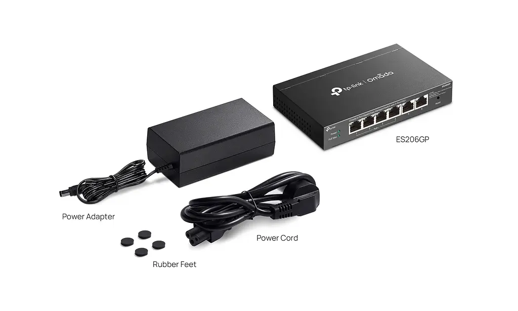 Коммутатор ES206GP 6xGE (4xPoE), 65W, WebSmart TP-Link teh0018251 - фото 3