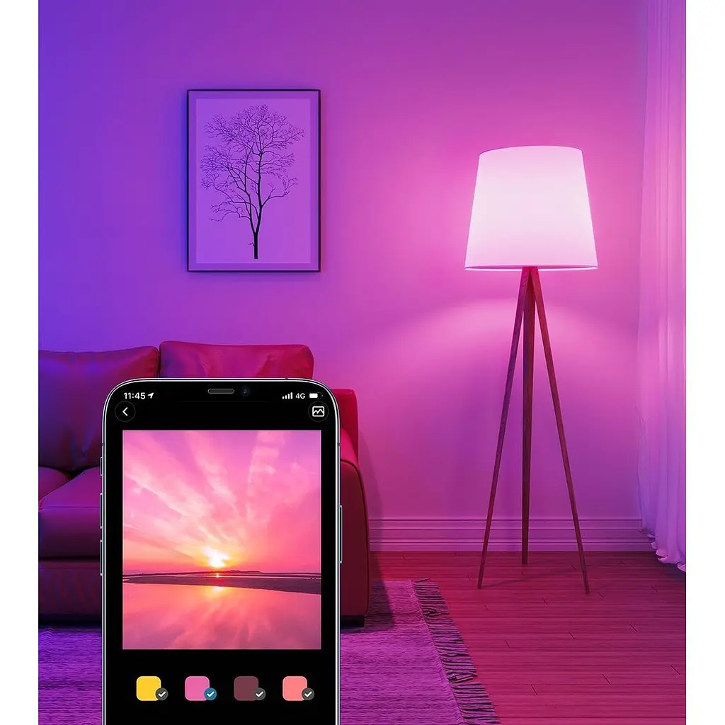Лампа розумна Govee H6004 E27 9W 800Lm 2700K-6400K RGB WI-FI/Bluetooth біла (H6004CC1) - фото 9