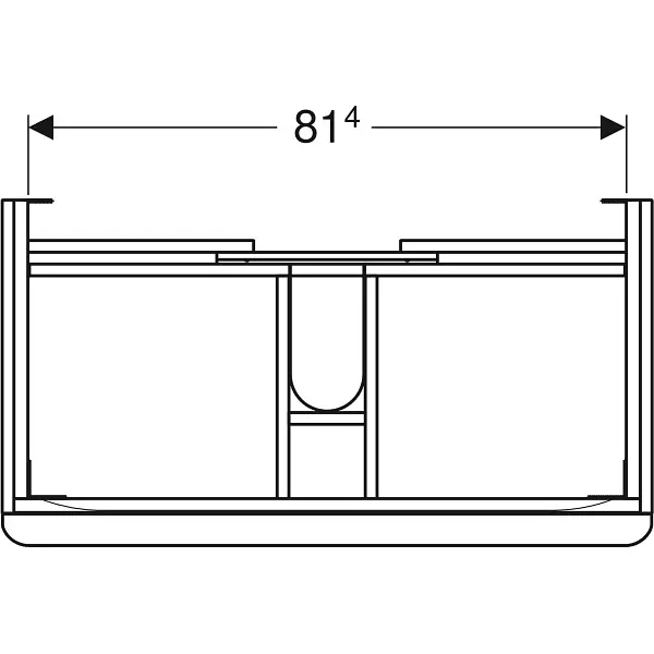 Тумба під умивальник Geberit Smyle Square 90 см 500.354.JR.1 горіх темний - фото 4