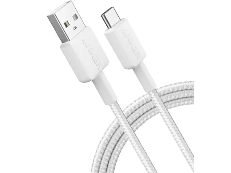Кабель USB Type-C ANKER Powerline 322 USB Type-A to USB Type-C 1.8m White (A81H6H21) - фото 3